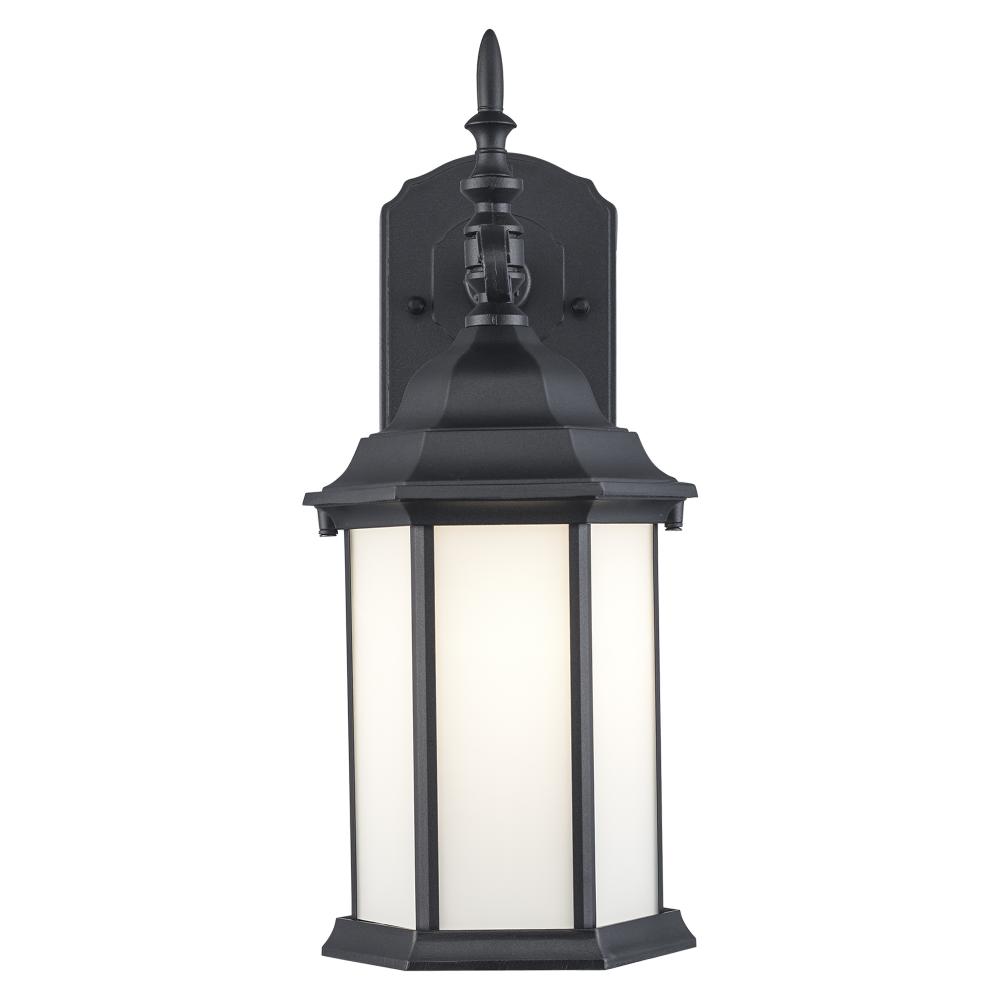1LT-WALL LANTERN-SML-BK-WH FRO